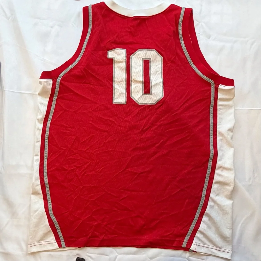 VTG‎ Nike Elite Ohio State OSU #10 basketball jersey red white men’s XXL